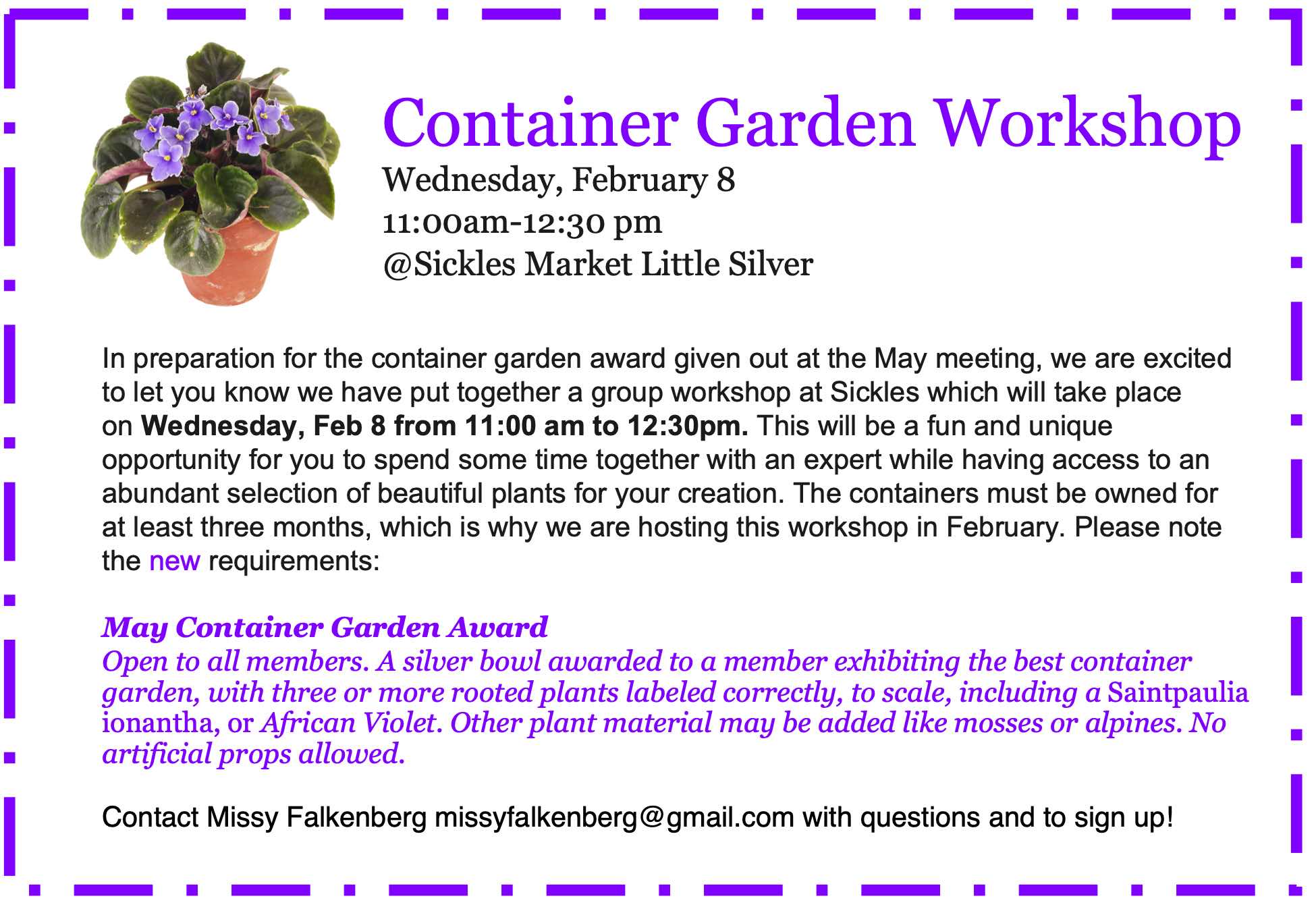 Container Garden Workshop
